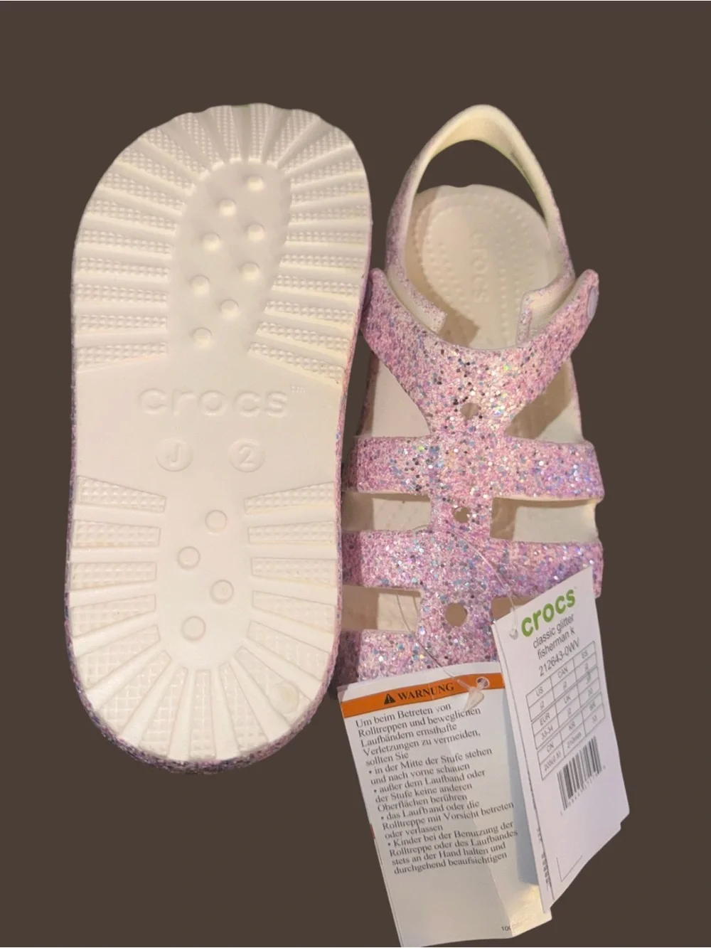 CROCS glittery pink